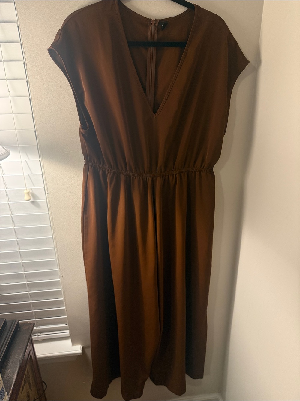 Women's Brown V-Neck one piece